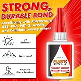 GleamGlee Plastic Super Glue 35g Heavy Duty CA Glue for Plastic Repairs view 4