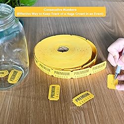 L LIKED Yellow Raffle Tickets, Single Ticket