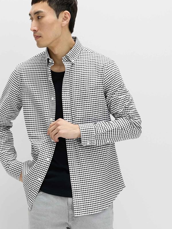 Hemd Regular Fit Schwarz-Mix L