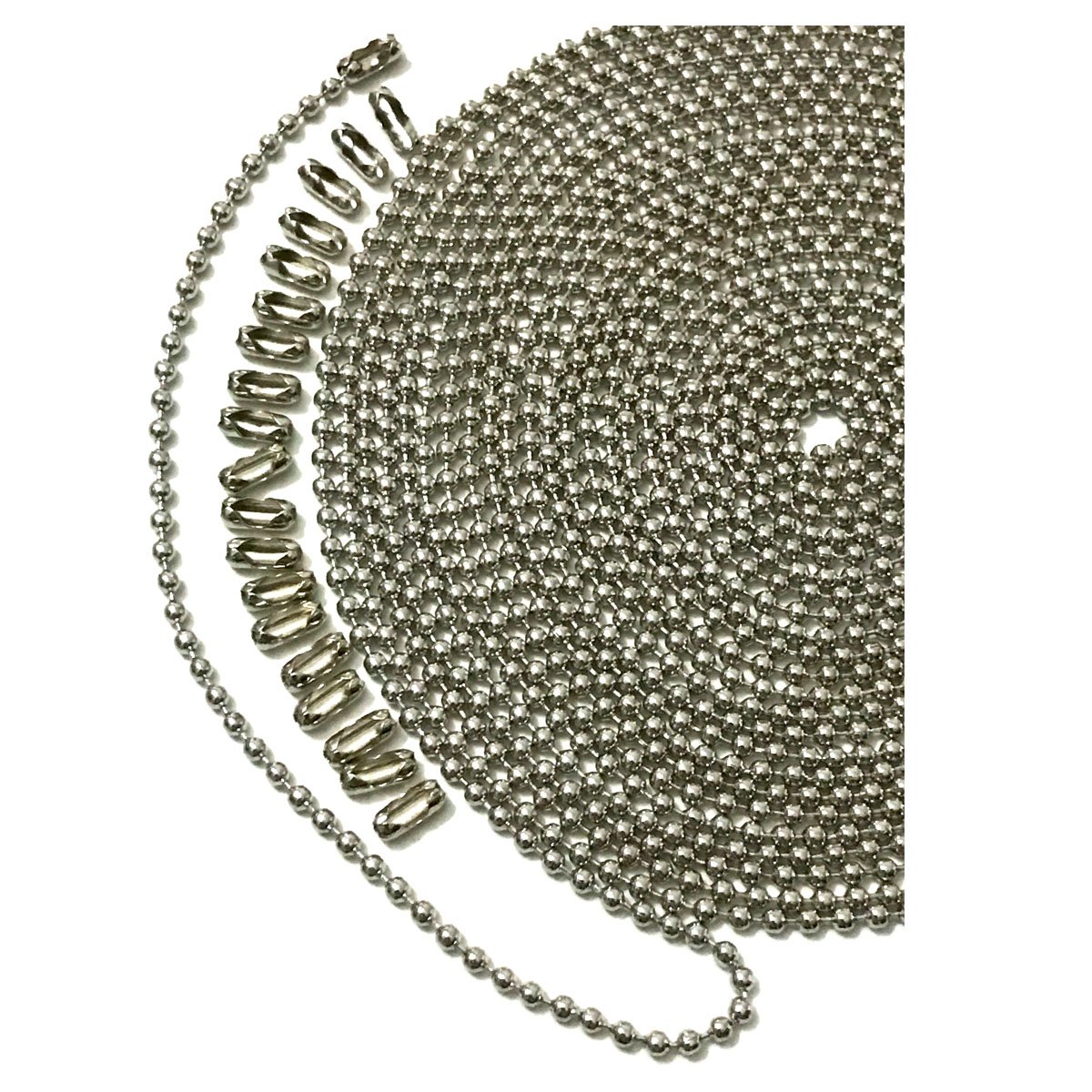 Apowan Metal Pull Chain,3.2 mm Diameter Beaded Fan Extension Chain