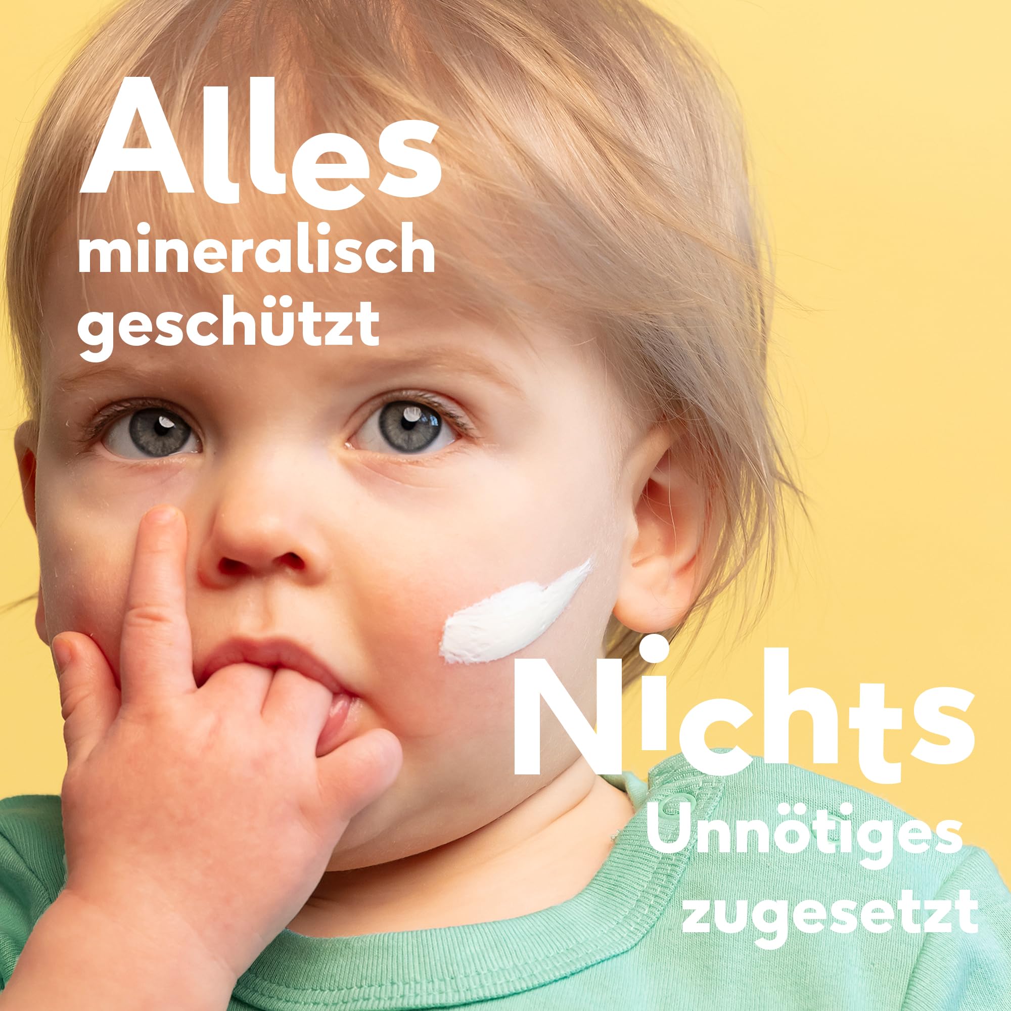 Naïf Sonnencreme für Baby & Kinder, LSF 50- Mineralischer Sonnenschutz mit Zinkoxid- Dermatologisch Getestet- Ohne Mikroplastik- Wasserresistent, 0% Parfüm, für empfindliche Haut- 175ml 2