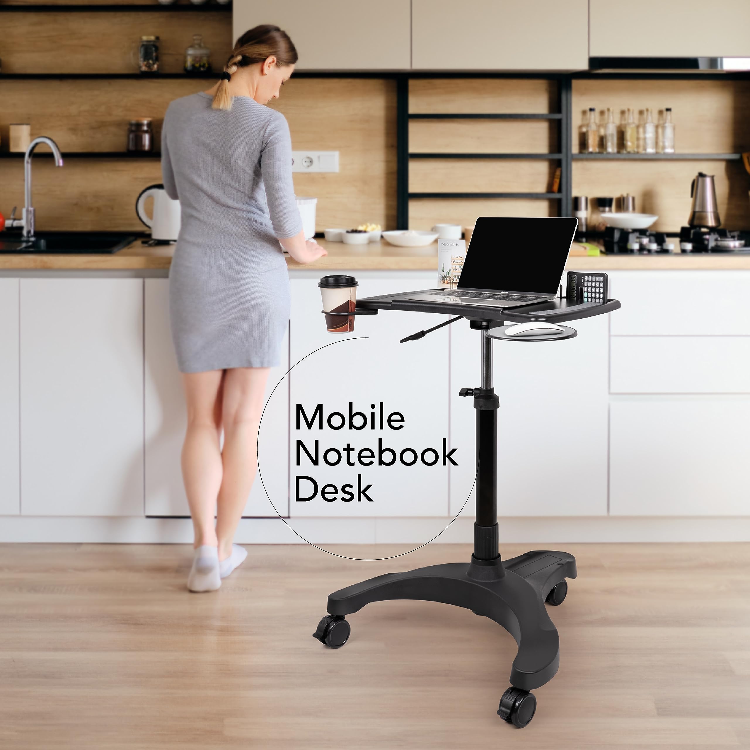 EHO Mobile Laptop Standing Desk Carts on Wheels