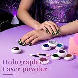 Beetles Chrome Nail Powder 8 colors Mirror Holographic Acrylic Gel Art view 2
