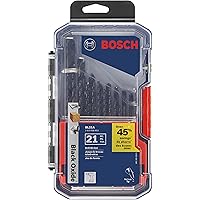 Bosch 21 Piece Black Oxide Metal Drill Bit Set BL21A