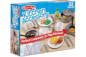 Melissa & Doug 22-Piece Play Kitchen Accessories Set - Utensils, Pot, Pans, and More