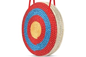 BASBON Archery Targets for Backyard, 20 Inch Traditional Hand-Made Round Solid Straw Archery Target, Arrow Target for Recurve Bow Longbow or Compound Bow, Large Practice Target for Outdoor Hunting