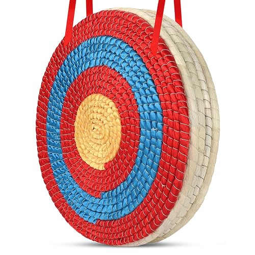 Archery Targets for Backyard, 20 Inch Traditional Hand-Made Round Solid ...