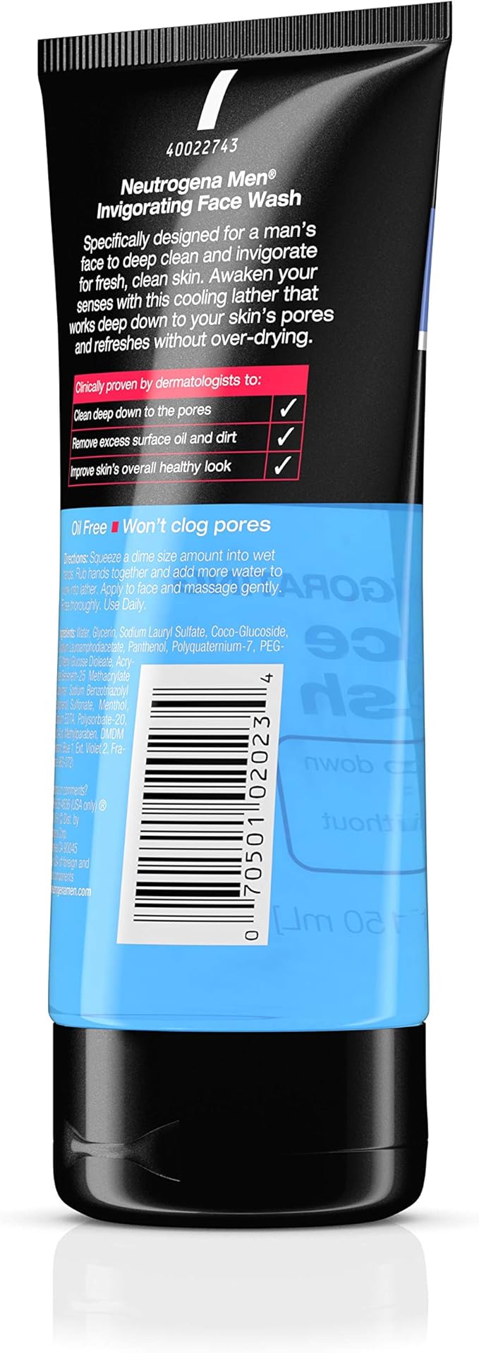 neutrogena men's invigorating daily foaming gel face wash