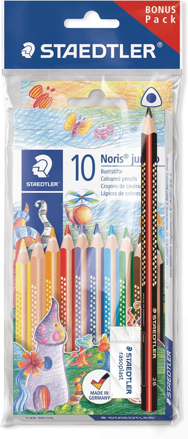 Staedtler Jumbo Crayons Noris Club 61 SET7. Triangular Shape Child