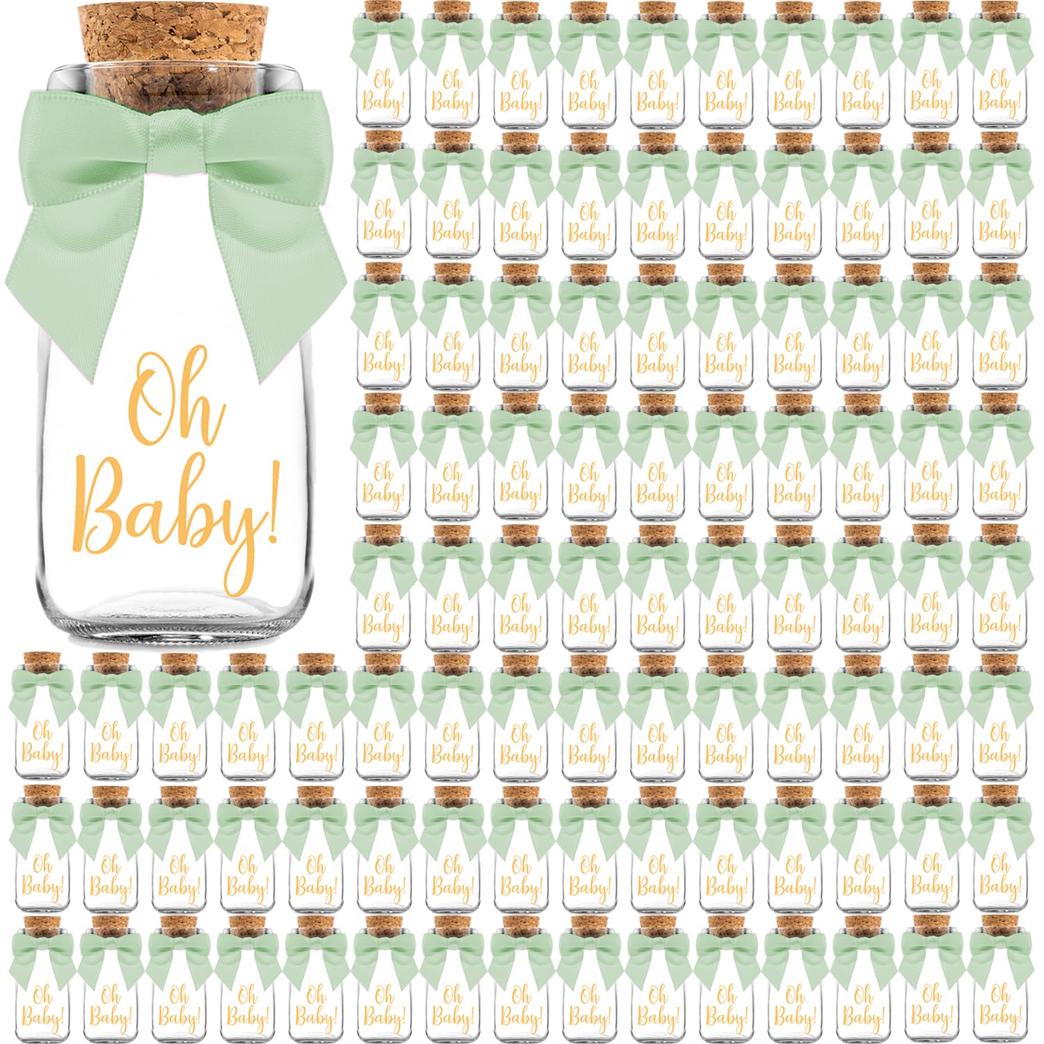 Ethisa 96 Pack Oh Baby Woodland Milk Glass Bottles