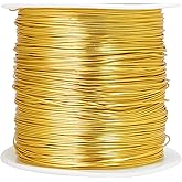 203 Feet Tarnish Resistant Copper Wires 24 Gauge/0.5mm Jewelry Craft Wires Beading Wire for Jewelry Making, Wire Wrapping and Crafting (Gold)