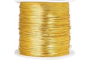 CREATZONE 203 Feet Tarnish Resistant Copper Wires 24 Gauge/0.5mm Jewelry Craft Wires Beading Wire for Jewelry Making, Wire Wrapping and Crafting (Gold)