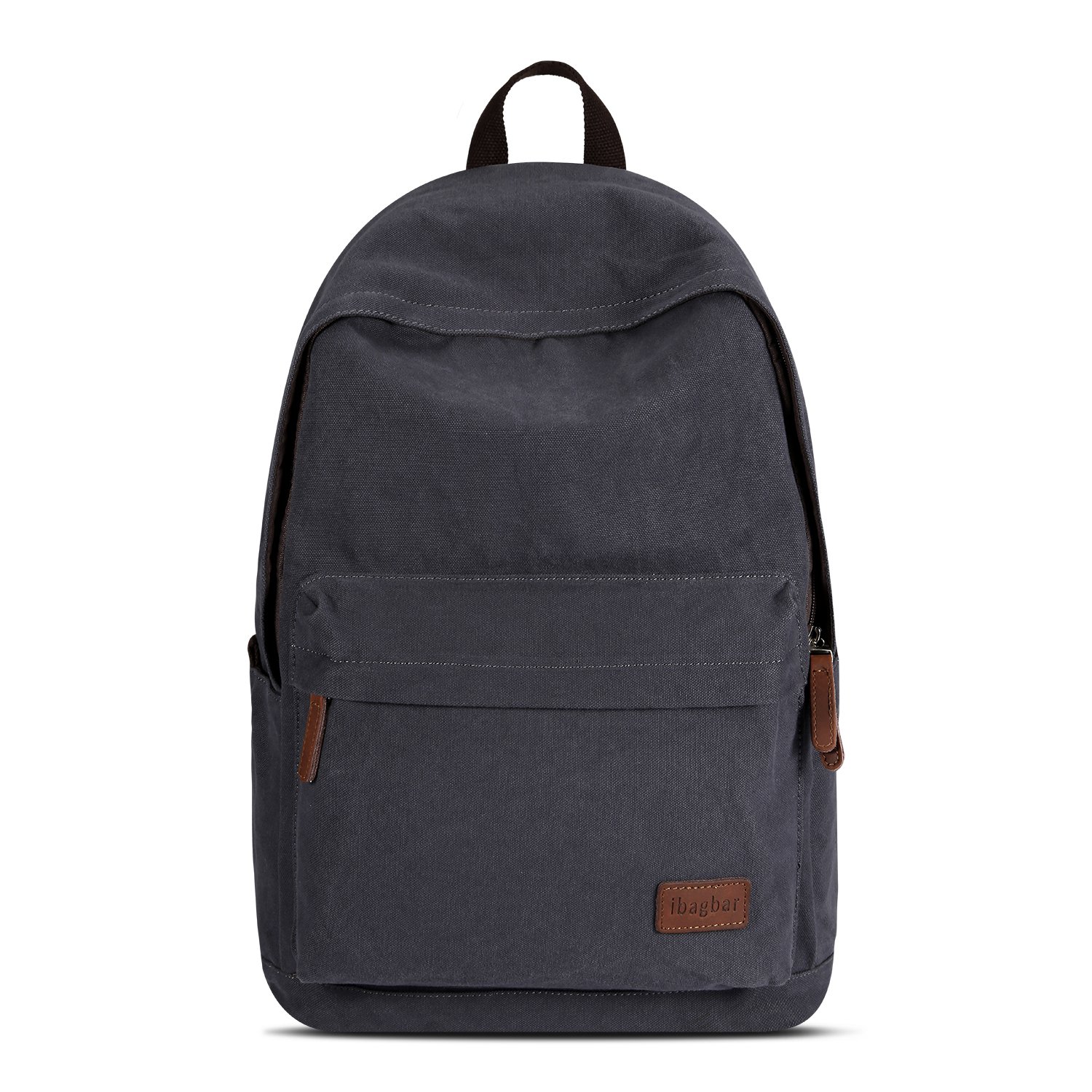 ibagbar Classic Lightweight Canvas Backpack Daypacks Dark Gray