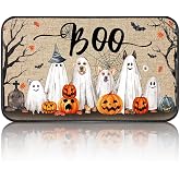 Ceenna Halloween Door Mat Welcome Mat for Front Door,Boo | 27.6 x 15.7'', Halloween Decorations Doormat, Trick or Treat Doormat with Rubber, Spooky Pumpkin Ghost, Welcome Mats Rug
