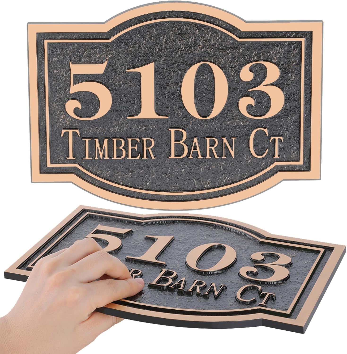 Plaques & Wall Art - Artmake Address Plaque - Personalized Home Address Sign House Number Plaque Sign Plate for House,Apartment,Garden,Street Brick Wall Outside - Metal and Acrylic - 12 x 7.8 inch