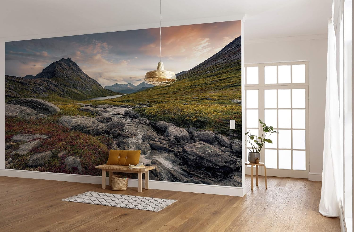 Komar SHX9-079 Non-Woven Photo Wallpaper with Schroffes Paradise Design XXL Decoration Nature Landscape Bedroom Living Room Office Hallway 450 x 280 cm (Width x Height) Multi-Coloured