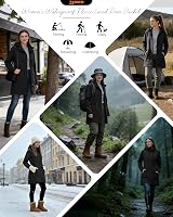 33,000ft Women’s Softshell Jacket Hooded Waterproof Windproof 3XL Black view 2