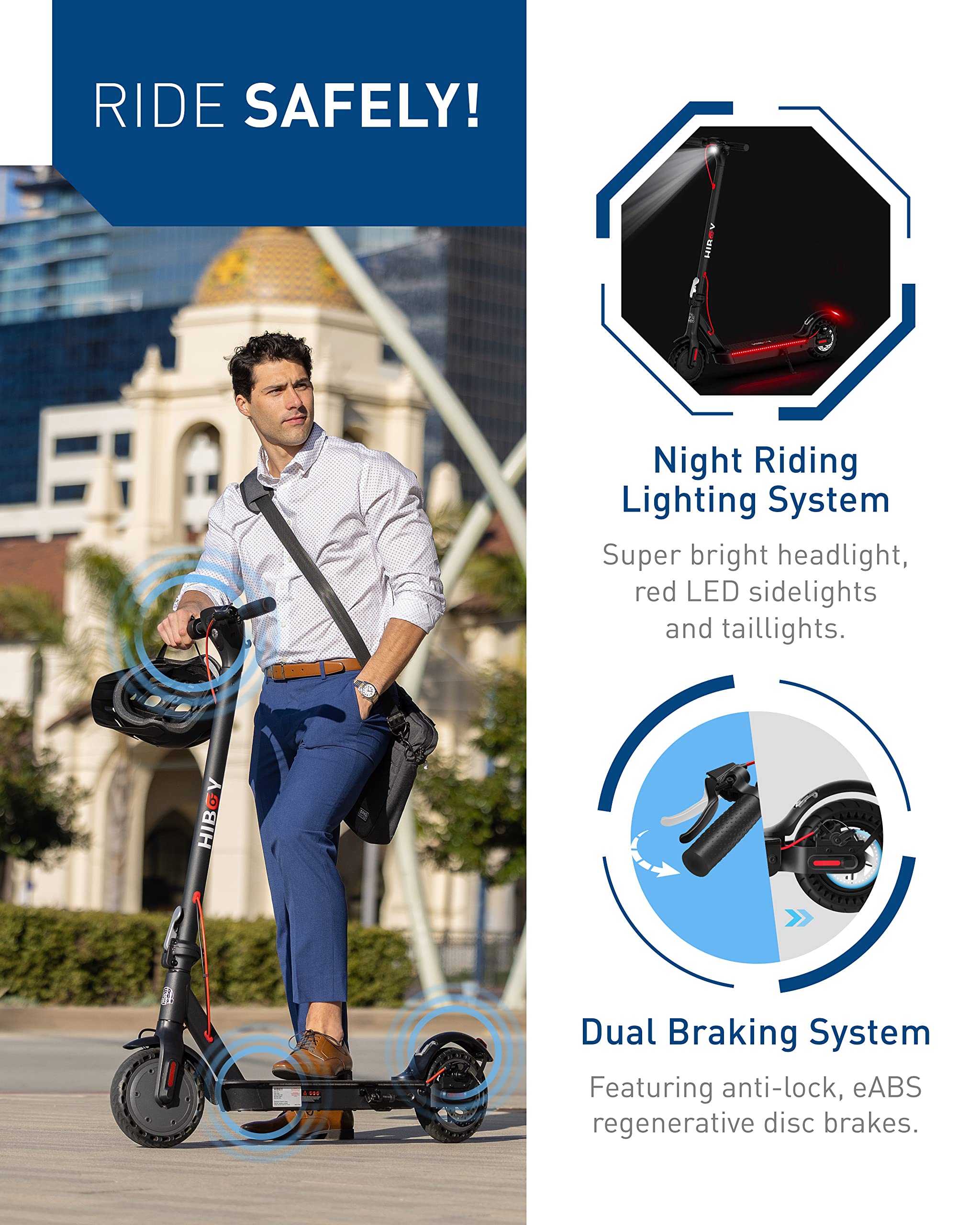 Hiboy KS4 Electric Scooter 350W Motor, 19 MPH, 17 Mile Range, 8.5