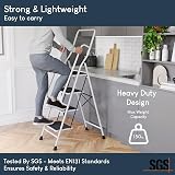 Home Vida 4 Step Ladder with Safety Handrail Anti Slip Folding Steel view 3
