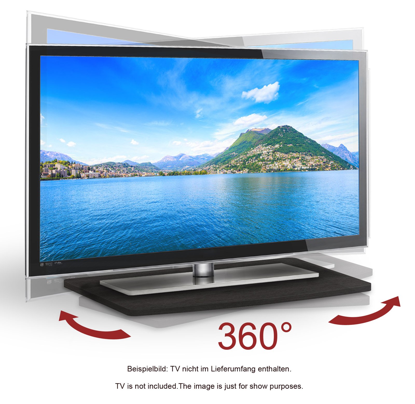 Buy RICOO Rotary Wooden TV Stand Rack FS053B Monitor Universal LED