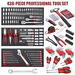 ARUCMIN 438-Piece Mechanics Tool Set with 3-Drawer