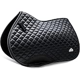 FitsT4 Sports Saddle Pads for Horses Breathable English Half Pad Shock Absorbing