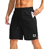 G Gradual Men's Gym Shorts with Zipper Pockets 9" Athletic Basketball Mesh Shorts for Men Workout Quick Dry Lightweight