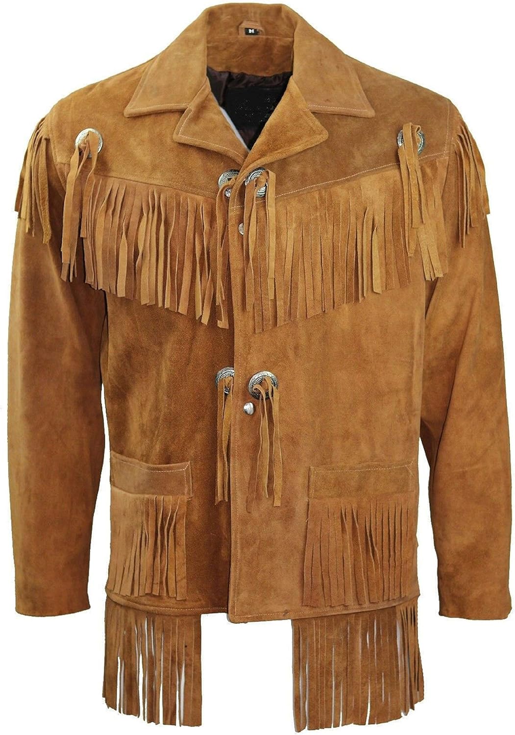 Men Western Fringe Jackets Men Brown Fringe Jacket Men Cow Boy Brown