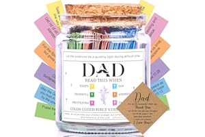 SOLMAYCO Bible Verse Jar for Dad – 92 Scripture Scrolls of Encouragement | Christian Gift for Father, Happy Birthday Dad Gifts from Daughter or Son, Faith-Based Keepsake