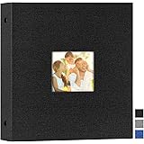 Lanpn Photo Album 8x8, Linen Hard Cover Acid Free Slip Slide in Photo Albums Sleeves Holds 50 Top Load Vertical Only 8x8 Pict