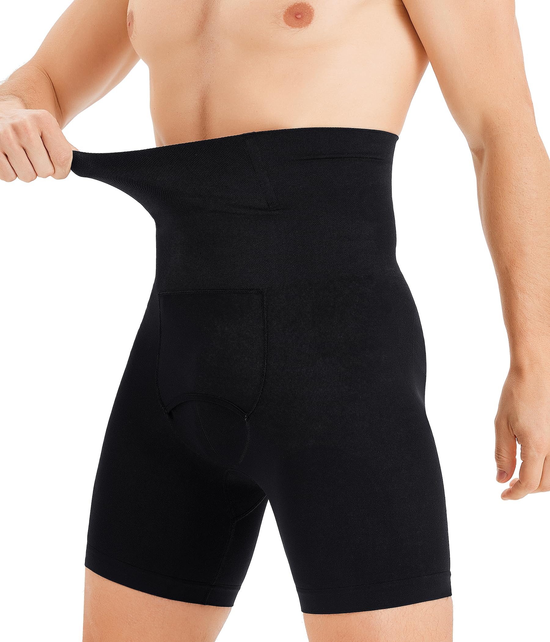 Photo 1 of TAILONG Mens Shapewear Tummy Control Underwear Compression Shorts Slimming Body Shaper Leg Boxer Briefs Black