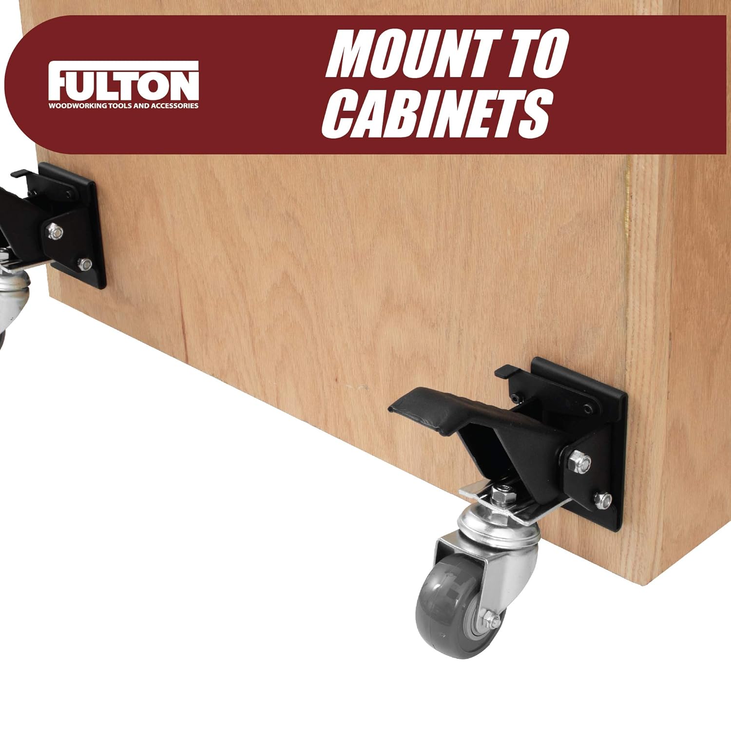 Workbench Caster kit 4 Heavy Duty Retractable Casters with 4 Spring Lock Quick Release Mounting Plates to Quickly Attach/Remove or Switch Casters from a Workbench to a Cabinet, Stand or a Machine.: Industrial & Scientific