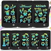 Zhehao 8 Pcs LCD Writing Tablet 6.5 Inch Colorful Drawing Board Educational Kids Doodle Pad for Aged 3-6 Girls Boys Office Gifts(Black)