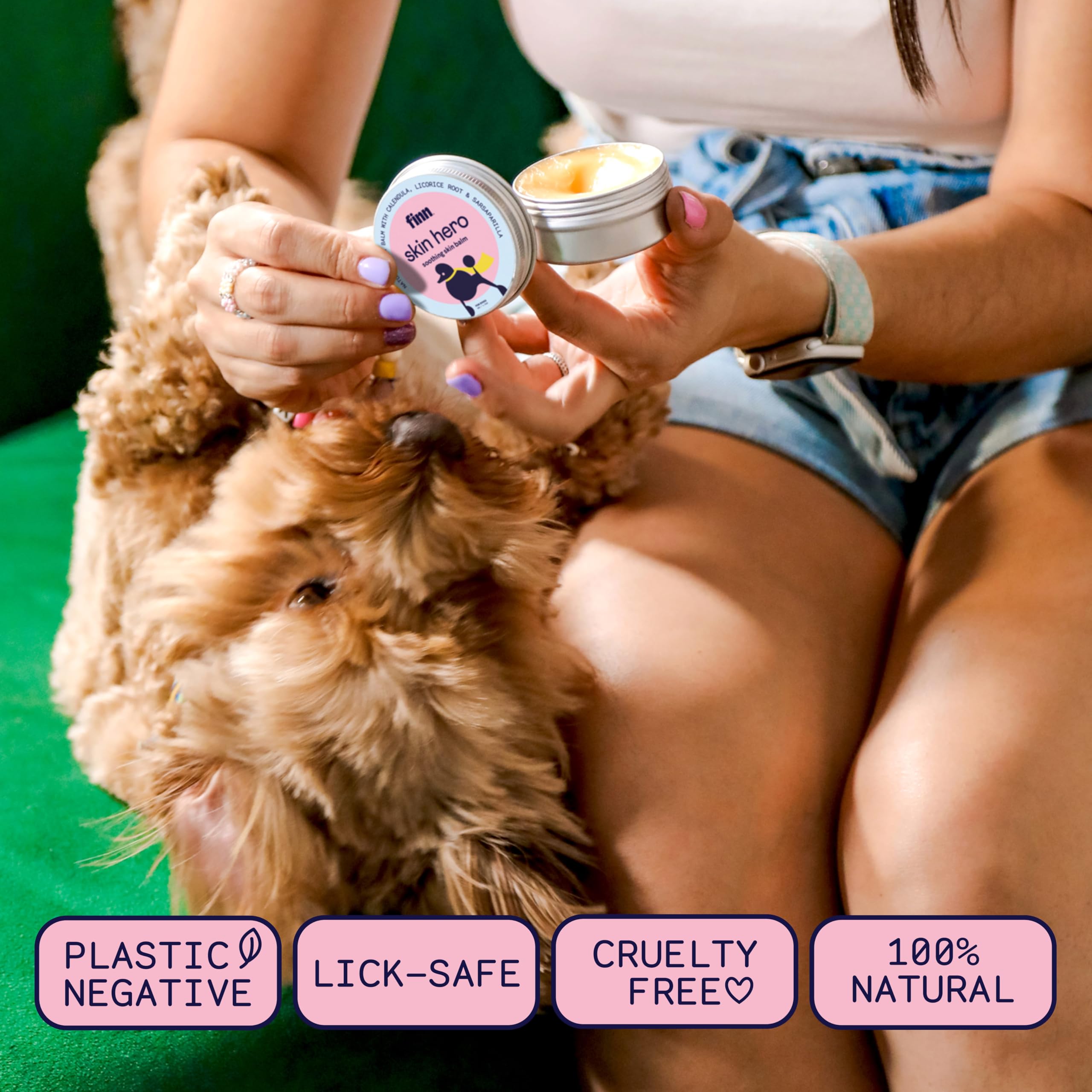 Finn Skin Hero | Revitalizing Natural Dog Skin Balm | Soothes, Strengthens & Protects from Hot Spots, Itching and Irritation - 1.75 oz