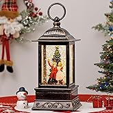 Christmas Snow Globe Decorations, Musical Glitter Nutcracker Lantern with 6H Timer, USB/Battery Powered Lighted Décor for Home, Tabletop, Gift Box