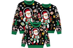 Simplee kids Ugly Christmas Sweater Family Matching Outfits for Women Men Party Sweaters Knitted Pullover
