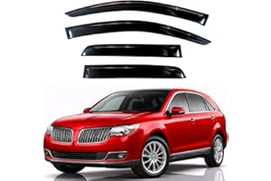 KPY Window Visor Compatible with Lincoln MKT 2010, Rain Guard Window Vent Deflectors Tape-On Style