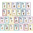 Carson Dellosa 26-Piece ASL Posters, 8.5" x 11" American Sign Language Wall Decor, Alphabet Cards for Bulletin Board, Classroom, Office Decorations, Teacher Supplies