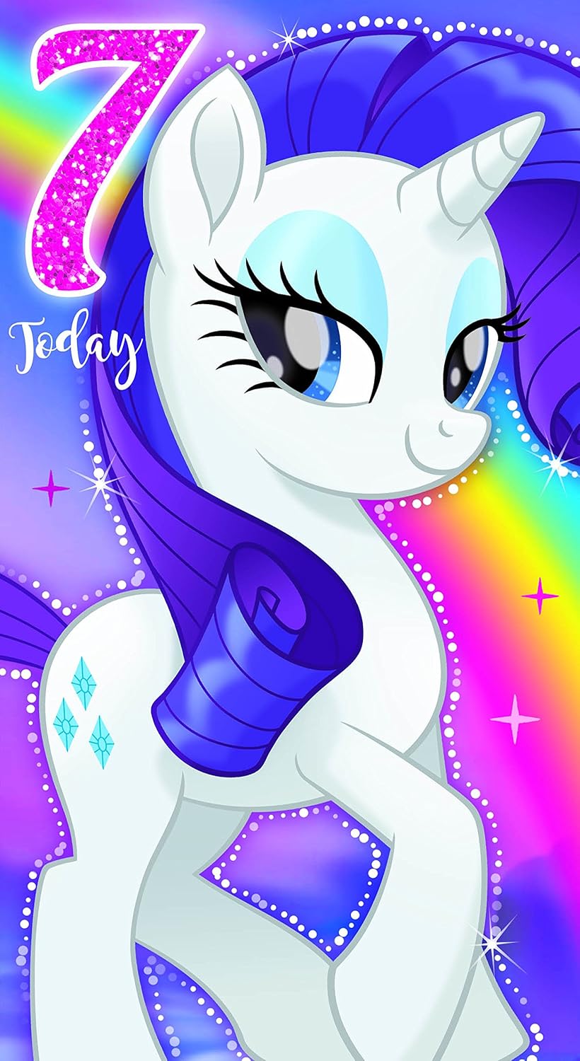 My Little Pony MP036 Movie Age 7 Birthday Card Multi Colour, 232x128mm