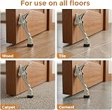 Gotega 2 Pack Kick Down Door Stops Adjustable Height Rubber Tip Heavy Duty Floor view 5
