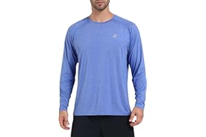 Endyart Men's UPF 50+ Sun Protection Shirts UV SPF Long Sleeve Rash Guard Fishing Swim Shirt Quick Dry