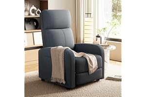 Plush Recliner Chair, Adjustable Single Sofa, with Tall Back & Wide Arms, Comfort Recliner Ergonomic, with Side Pocket, for L
