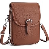 befen Genuine Leather Small Crossbody Bags for Women Cross Body Bag Purses Cell Phone Purse for Travel with RFID Card Slots