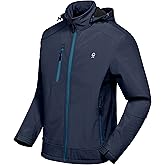 Little Donkey Andy Men’s Softshell Jacket with Removable Hood, Fleece Lined