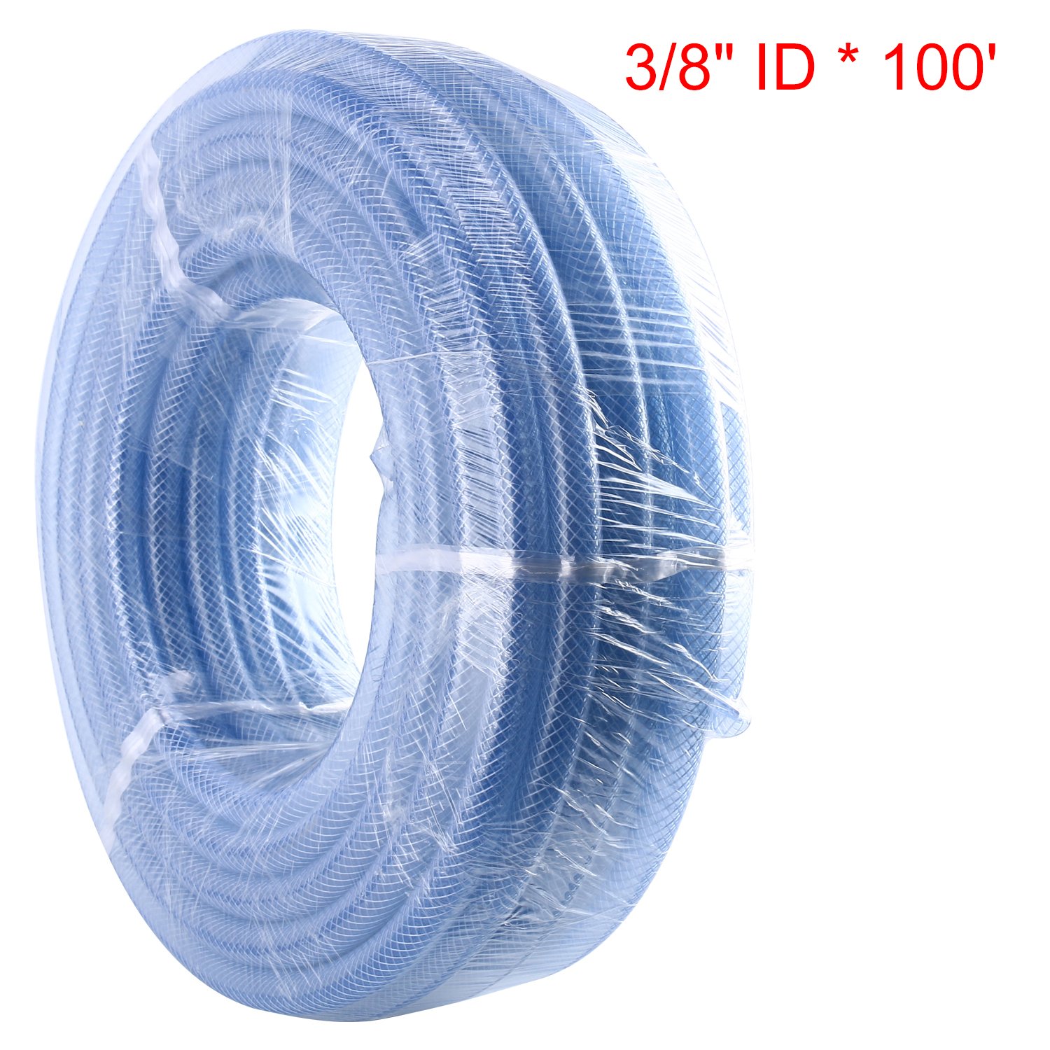 Homend 3/8" x 100' ID High Pressure Braided Clear Flexible Industrial