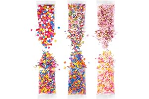 COBAKEY Sprinkles For Cake Decorating, Cupcake, Cookies, Ice Cream Topper, 6 Packs Colorful Sprinkles, Pastel Sprinkles, Six of assorted Sprinkles for Cake Baking, Perfect For Birthdays, New Year’S Eve, Graduations
