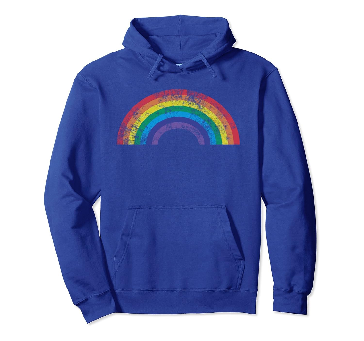 Rainbow Pullover Hoodie Retro 80's Gay Pride Month LGBT Gift- TPT