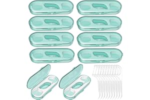 10 Pack Flosser Dispenser Dental Floss Case, Mini Floss Picks, Professional Toothpicks with Travel Case, Travel Purse Essenti