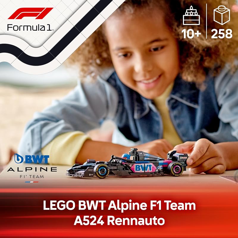 Speed Champions BWT Alpine F1 Team A524 Rennauto - Spielzeug mit Formel 1 Minifigur zum Sammeln - Geschenk für Jungen & Mädchen ab 10 Jahren und Erwachsene Motorsport Fans 77248