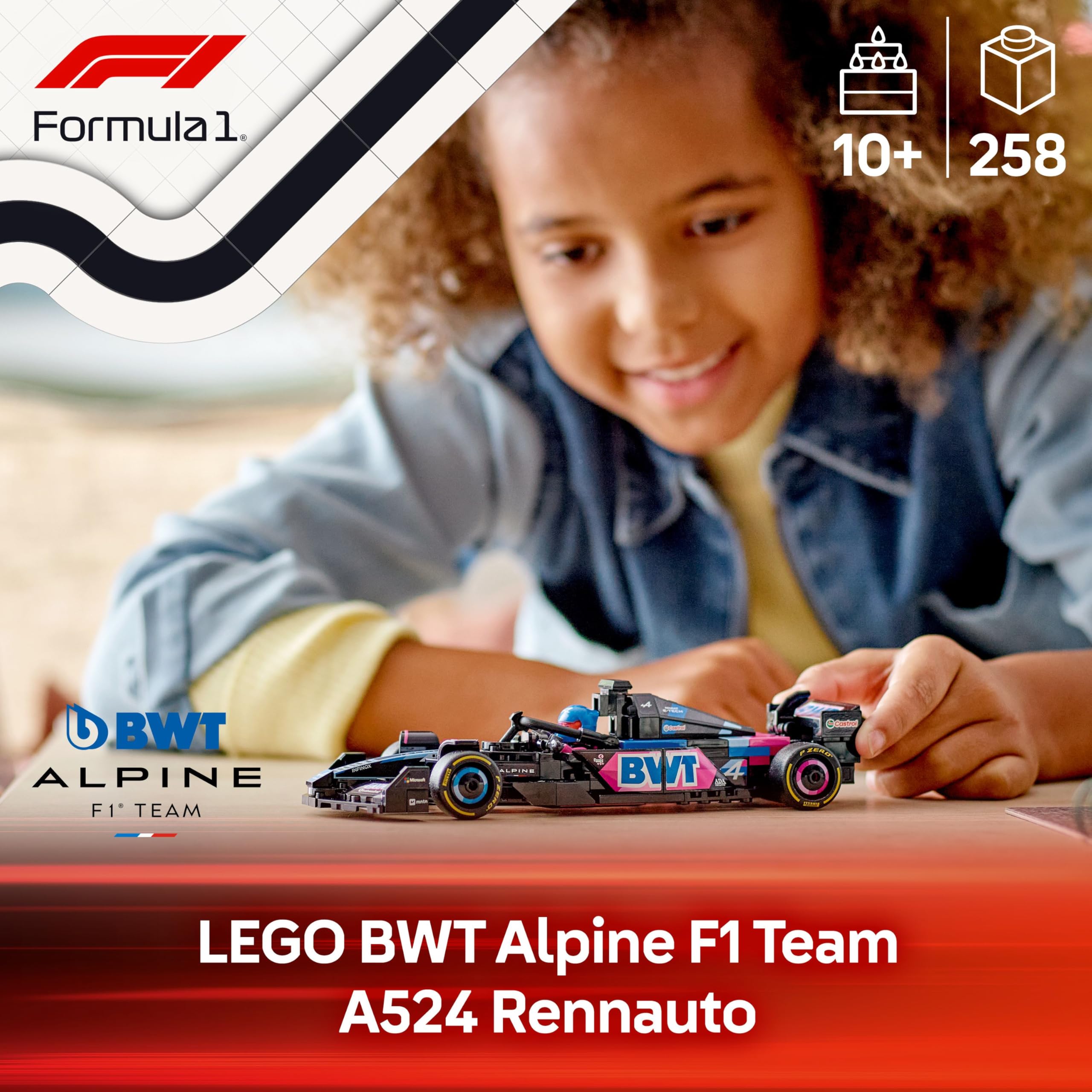 LEGO Speed Champions BWT Alpine F1 Team A524 Rennauto - Spielzeug mit Formel 1 Minifigur zum Sammeln - Geschenk für Jungen & Mädchen ab 10 Jahren und Erwachsene Motorsport Fans 77248 2